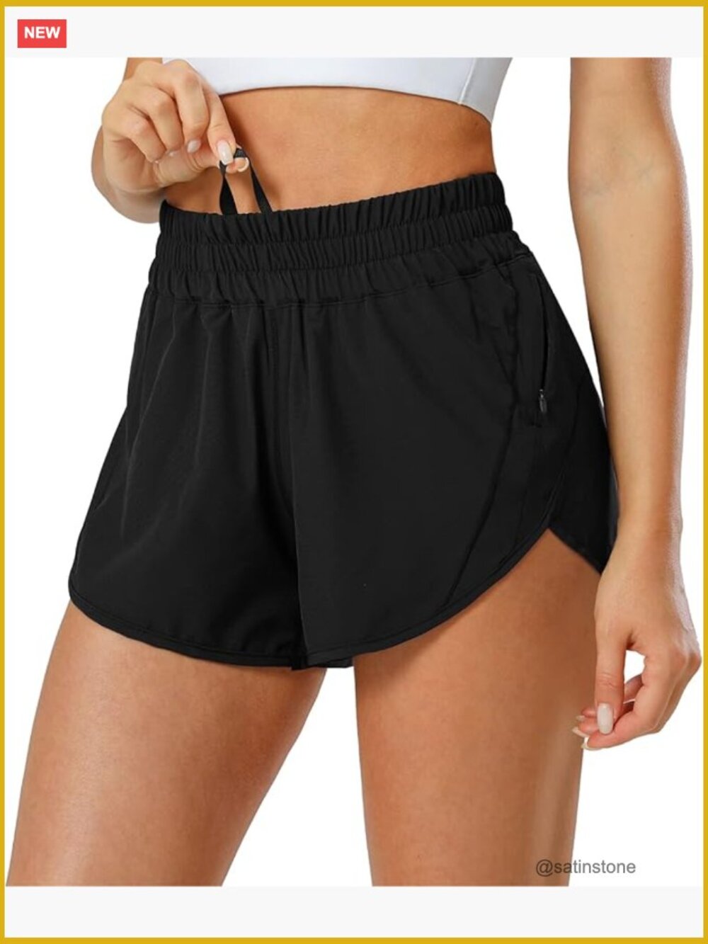 Quick Dry Athletic Shorts With Zip Pocket